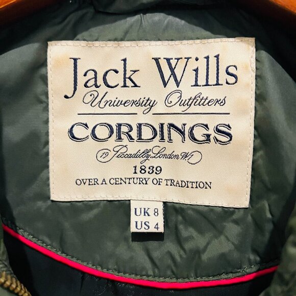 Jack Wills Dark Green Olive Nylon Quilted Jacket US 4 /UK 8 British Countryside - Picture 16 of 16
